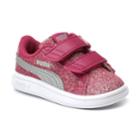 Puma Smash V2 Glitz Glam Preschool Girls' Water Resistant Sneakers, Size: 5 T, Pink