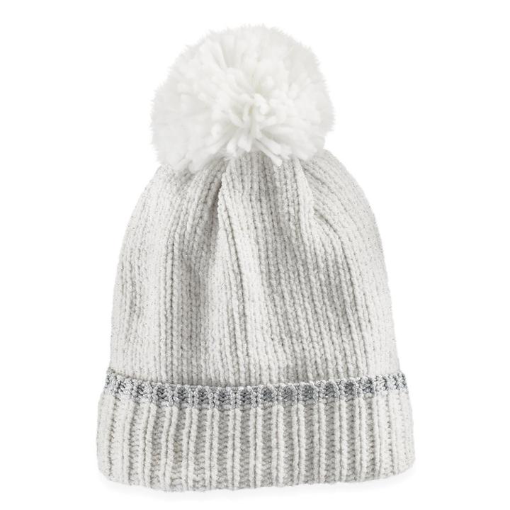 Women's So&reg; Ribbed Pom Pom Beanie, Natural
