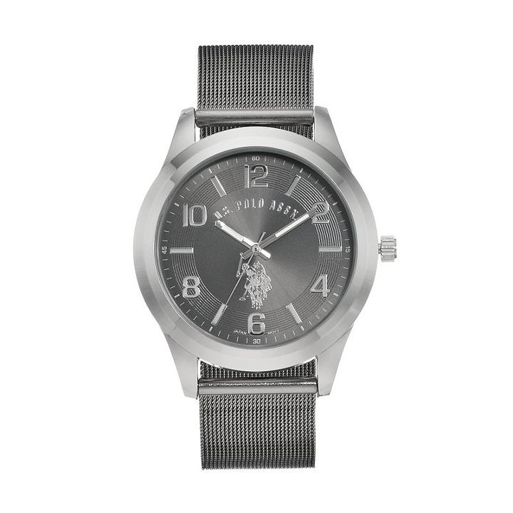 U.s. Polo Assn. Men's Two Tone Mesh Watch - Usc80392kl, Size: Large, Black