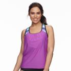 Plus Size Zeroxposur 2-in-1 Racerback Tankini Top, Women's, Size: 20 W, Turquoise/blue (turq/aqua)