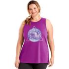 Plus Size Just My Size Graphic Muscle Tank, Women's, Size: 2xl, Drk Purple