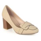 Journee Collection Cass Women's Loafer High Heels, Girl's, Size: 7.5, Lt Beige