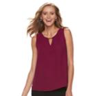 Women's Dana Buchman Metal Accent Sleeveless Top, Size: Medium, Dark Pink