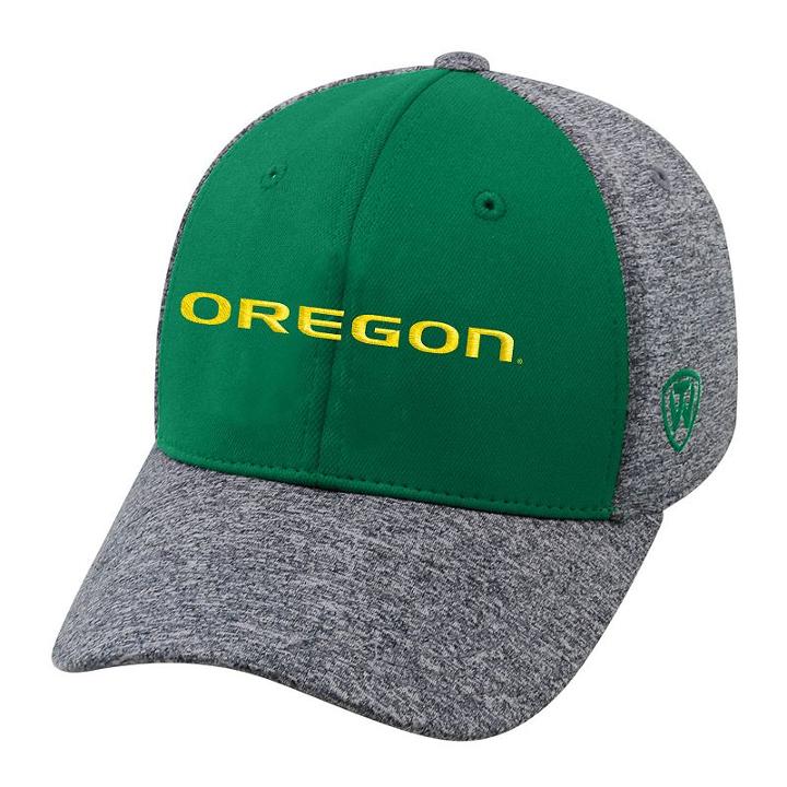 Adult Top Of The World Oregon Ducks Pressure One-fit Cap, Dark Green
