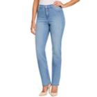 Women's Gloria Vanderbilt Amanda Embellished Jeans, Size: 2 - Regular, Med Blue