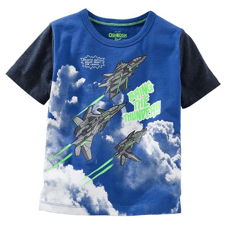 Boys 4-8 Oshkosh B'gosh&reg; Short Sleeve Comic Book Graphic Tee, Boy's, Size: 7x, Med Blue