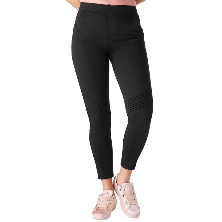 Juniors' Denizen From Levi's&reg; Moto Jeggings, Teens, Size: Large, Black