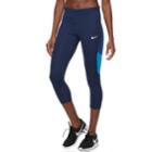 Women's Nike Power Running Crop Leggings, Size: Medium, Med Blue