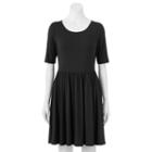 Women's Apt. 9&reg; Fit & Flare Dress, Size: Xs, Black