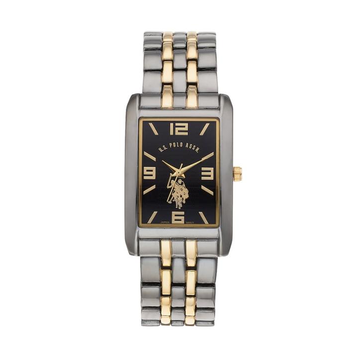 U.s. Polo Assn. Men's Two Tone Watch - Usc80293kl, Size: Medium, Black