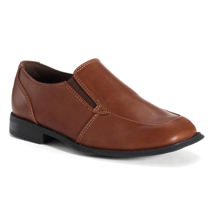 Sonoma Goods For Life&trade; Boys' Slip-on Dress Shoes, Size: 4, Dark Beige