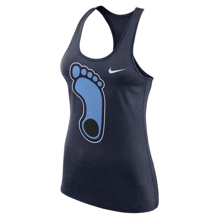 Women's Nike North Carolina Tar Heels Dri-fit Touch Tank Top, Size: Medium, Blue (navy)