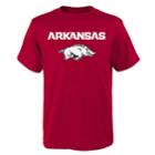 Boys' 4-18 Arkansas Razorbacks Goal Line Tee, Size: 12-14, Red