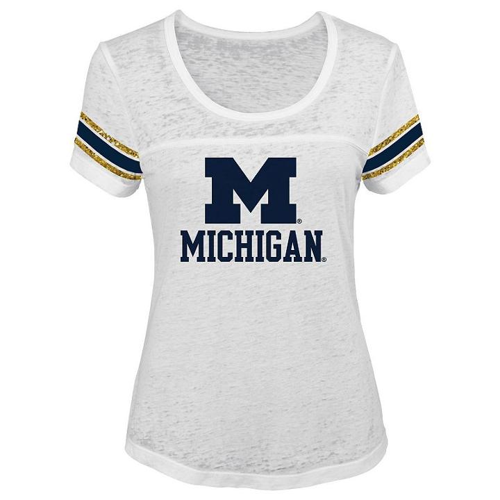 Juniors' Michigan Wolverines White Out Tee, Women's, Size: Medium