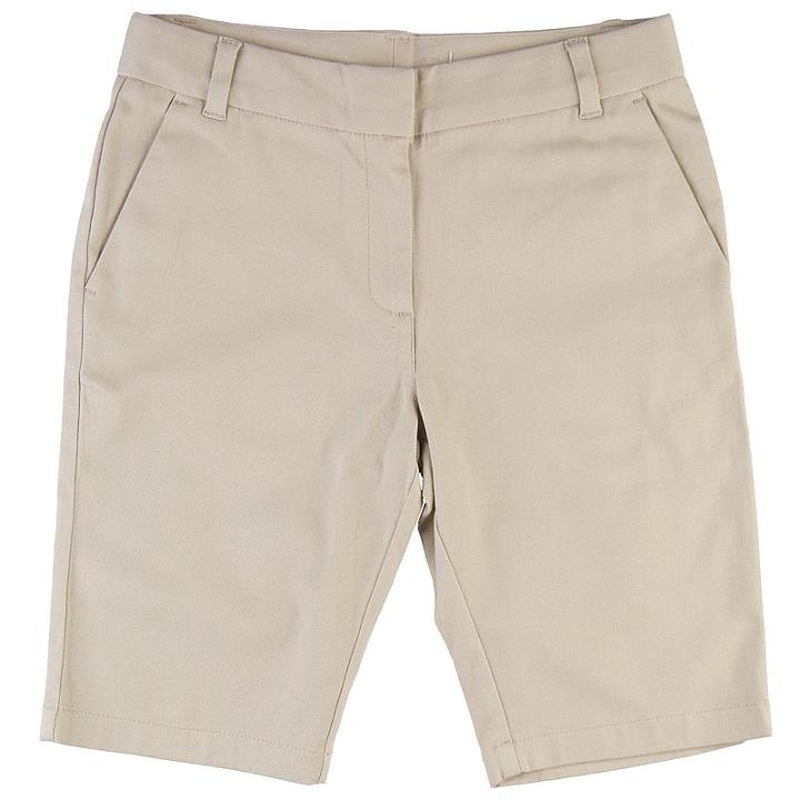 Girls 7-16 Chaps School Uniform Bermuda Shorts, Girl's, Size: 7, Med Beige