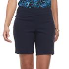 Women's Dana Buchman 8-in. Pull-on Shorts, Size: Xl, Blue (navy)