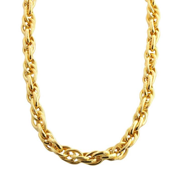 Elegante 18k Gold Over Brass Woven Oval Link Necklace - 18-in, Women's, Size: 18, Yellow