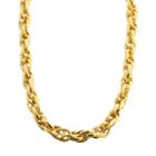 Elegante 18k Gold Over Brass Woven Oval Link Necklace - 18-in, Women's, Size: 18, Yellow