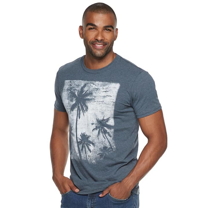 Men's Apt. 9&reg; Palm Tree Tropical Graphic Tee, Size: Xxl, Brt Blue