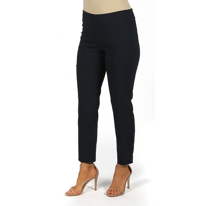 Women's Harve Benard Classic Pull-on Straight-leg Ankle Pants, Size: 12, Dark Blue