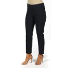 Women's Harve Benard Classic Pull-on Straight-leg Ankle Pants, Size: 12, Dark Blue