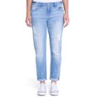 Juniors' Crave Ripped Slim Girlfriend Jeans, Teens, Size: 11, Blue Other