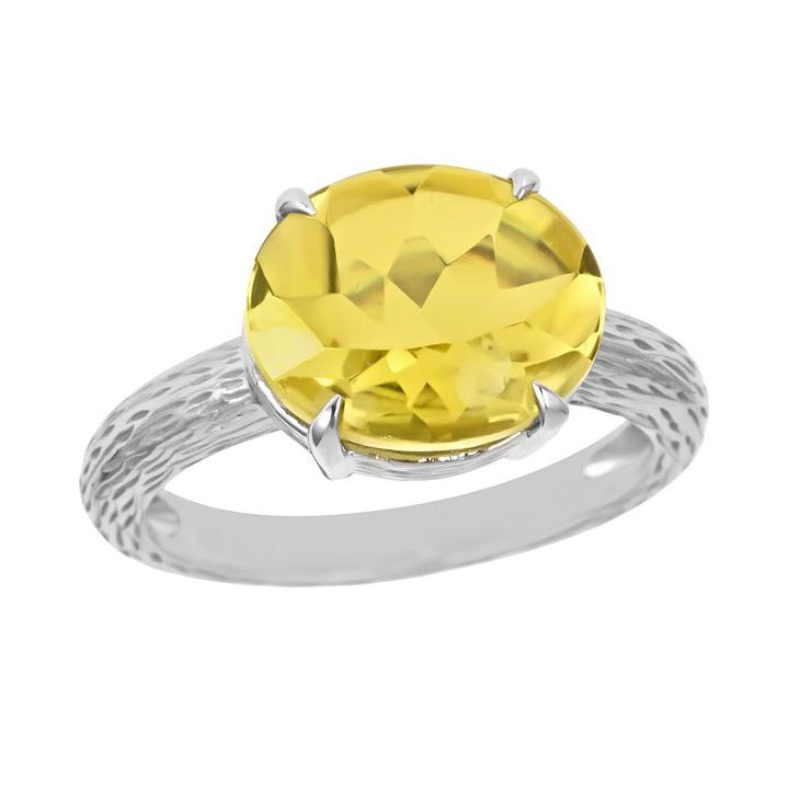 Sterling Silver Lime Quartz Ring, Women's, Size: 7, Green