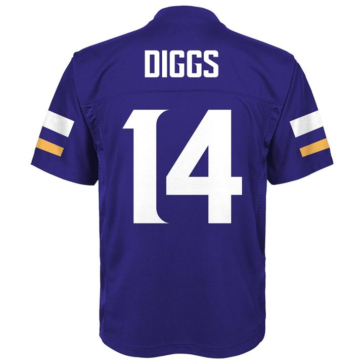 Boys 8-20 Minnesota Vikings Stefon Diggs Mid-tier Jersey, Size: L 14-16, Purple Diggs
