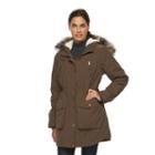 Women's Apt. 9&reg; Hooded Faux-fur Anorak Parka, Size: Large, Med Brown