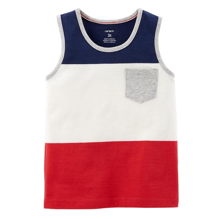 Boys 4-8 Carter's Patriotic Tank Top, Size: 4/5, Red White Blue
