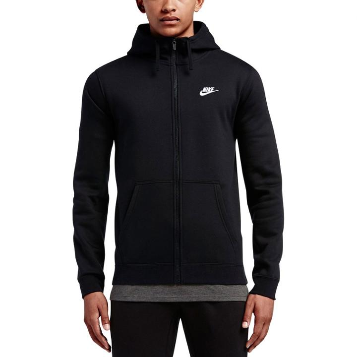 Big & Tall Nike Club Full-zip Fleece Hoodie, Men's, Size: 3xl, Grey (charcoal)