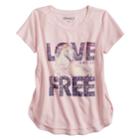 Girls 7-16 & Plus Size Mudd&reg; Graphic High-low Hem Tee, Size: 12, Light Pink