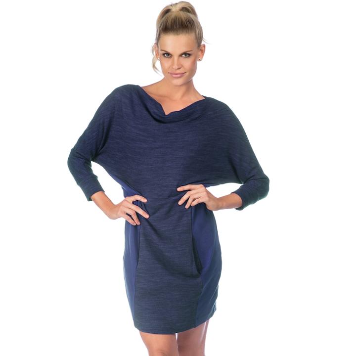 Women's Pl Movement By Pink Lotus French Terry Sweatshirt Dress, Size: Medium, Med Blue