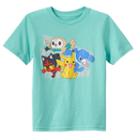 Boys 4-7 Pokemon Pikachu, Litten, Rowlet & Popplio Tee, Boy's, Size: 7, Dark Blue