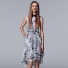 Women's Simply Vera Vera Wang Striped Layered-hem Shirtdress, Size: Medium, Oxford