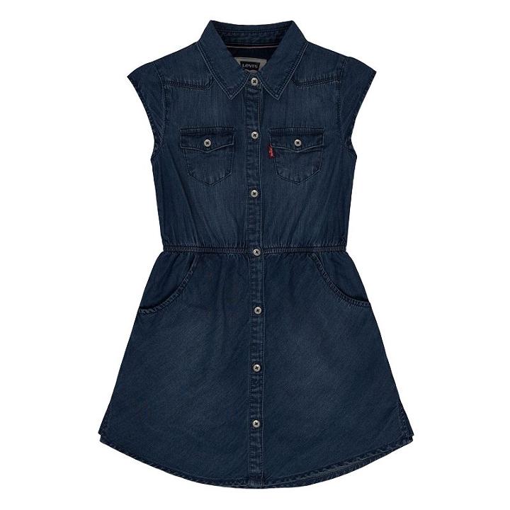 Girls 4-6x Levi's Denim Dress, Girl's, Size: 4, Light Blue