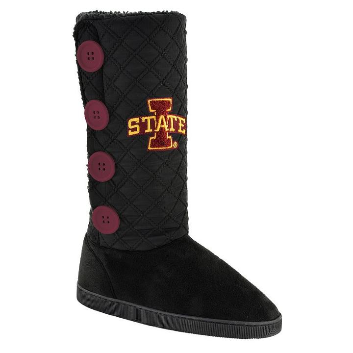 Women's Iowa State Cyclones Button Boots, Size: Medium, Black