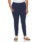 Plus Size Kate And Sam Skinny-leg Stretch Pants, Women's, Size: 2xl, Blue (navy)