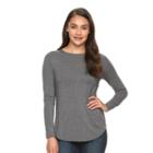 Women's Apt. 9&reg; Essential Crewneck Tee, Size: Medium, Dark Grey