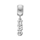 Logoart Sterling Silver Pi Beta Phi Sorority Charm, Women's, Grey