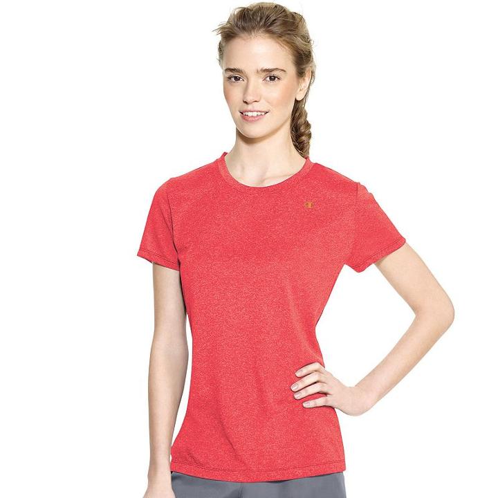 Women's Champion Powertrain Heather Performance Tee, Size: Small, Brt Pink