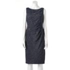 Women's Jessica Howard Ruched Glitter Sheath Dress, Size: 6, Silver