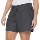 Juniors' Plus Size Unionbay Sybil Soft Shorts, Girl's, Size: 16 W, Grey Other