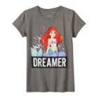 Disney's The Little Mermaid Ariel Girls 7-16 Dreamer Graphic Tee, Size: Large, Med Grey