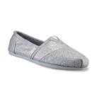 Skechers Bobs Plush Shimmer Women's Slip-on Flats, Girl's, Size: 9.5, Med Grey