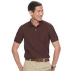 Men's Croft & Barrow&reg; Pique Performance Polo, Size: Medium, Dark Brown