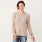 Women's Lc Lauren Conrad Crewneck Sweater, Size: Large, Brt Pink