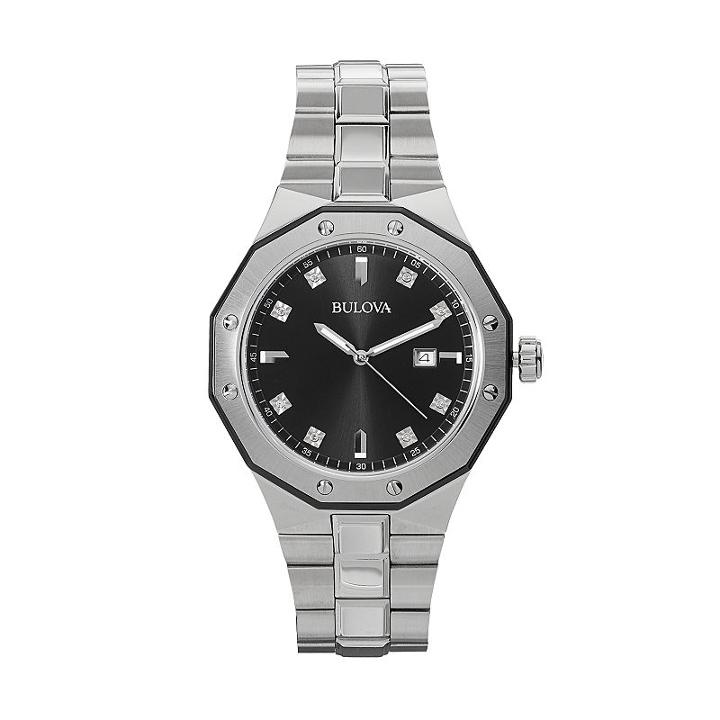 Bulova Men's Marine Star Diamond Stainless Steel Watch - 98d103, Grey