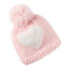 Baby Girl Carter's Knit In Heart Pom Pom Beanie, Size: 0-3 Months, Light Pink