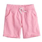 Girls 4-10 Jumping Beans&reg; Roll-cuff French Terry Bermuda Shorts, Size: 5, Brt Pink